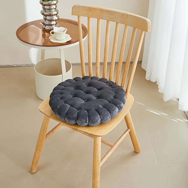 Large Biscuit Shape Plush Cushion – Soft Decorative Cookie Seat Pad for Chair, Floor & Tatami