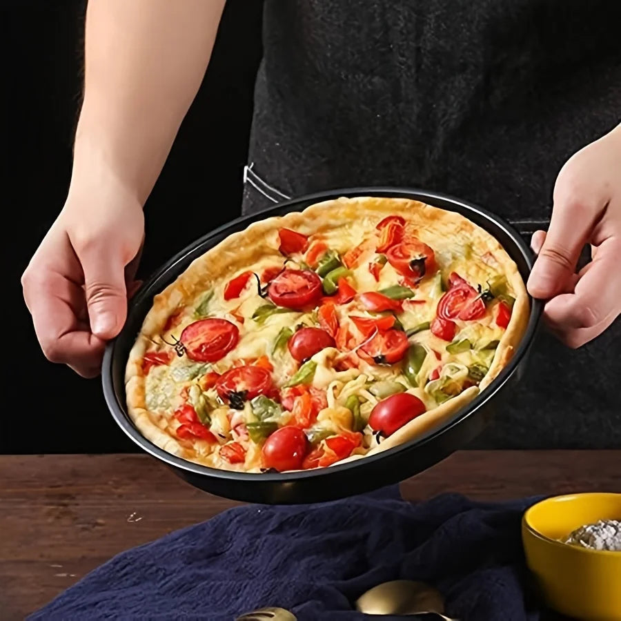 Non-Stick Round Pizza Tray | 6–10 inch Carbon Steel Baking Tray for Home & Restaurant