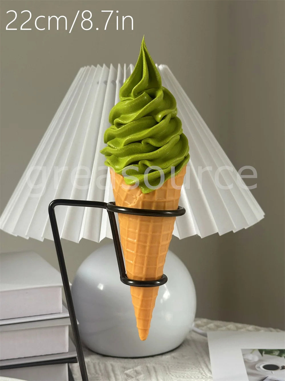 Realistic Faux Ice Cream Cone – Simulation Waffle Cone Prop for Display, Decor & Content Creation