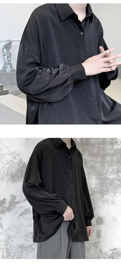 King Billion Men's Korean-Style Oversized Shirt – Loose Fit, Harajuku Casual | M–XXL