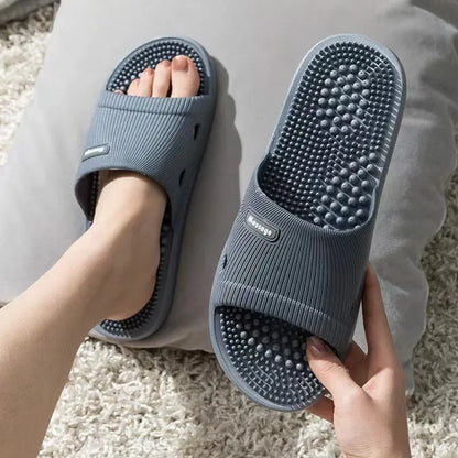 Men's Platform Slide Slippers Massage Non Slip for Beach Pool and Bathroom