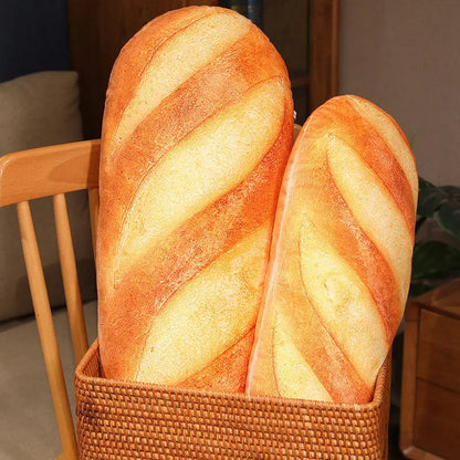 French Bread Plush Pillow | Stuffed Food Plushie Sleeping Companion & Party Prop