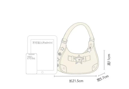 Y2K Star Girl Crossbody Bag – Gothic Harajuku Shoulder & Tote Handbag