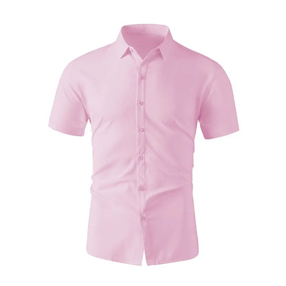 Men's Business Casual Short Sleeve Shirt | Wrinkle-Free Summer Top