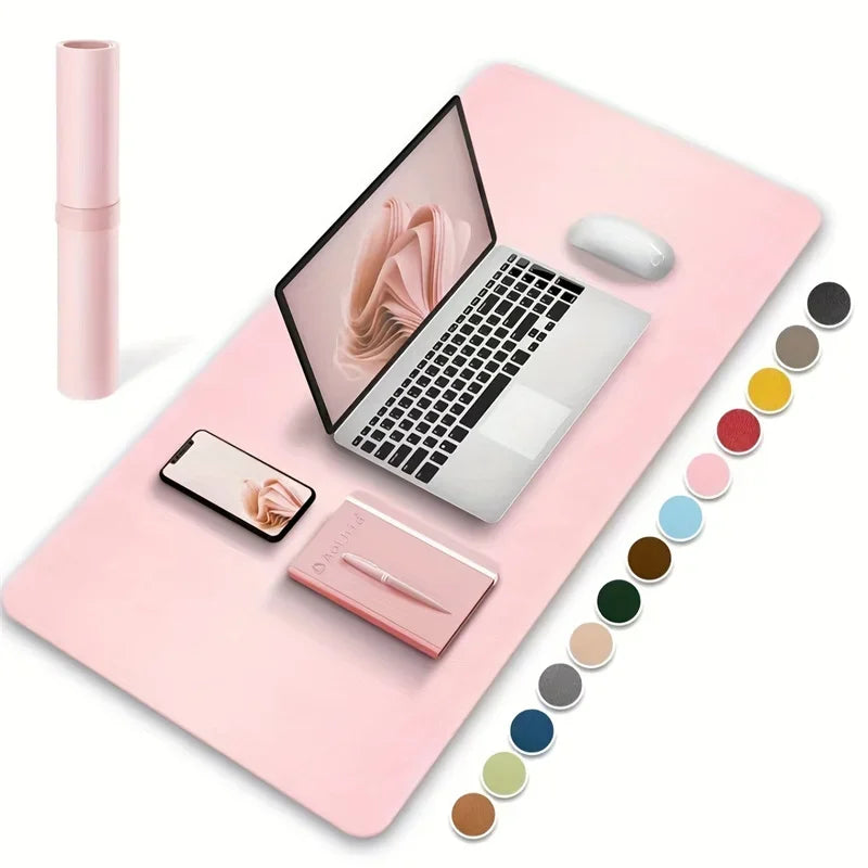 Large PU Leather Desk Mat | 600x300mm Waterproof Mouse Pad & Keyboard Desk Pad for Office & Gaming