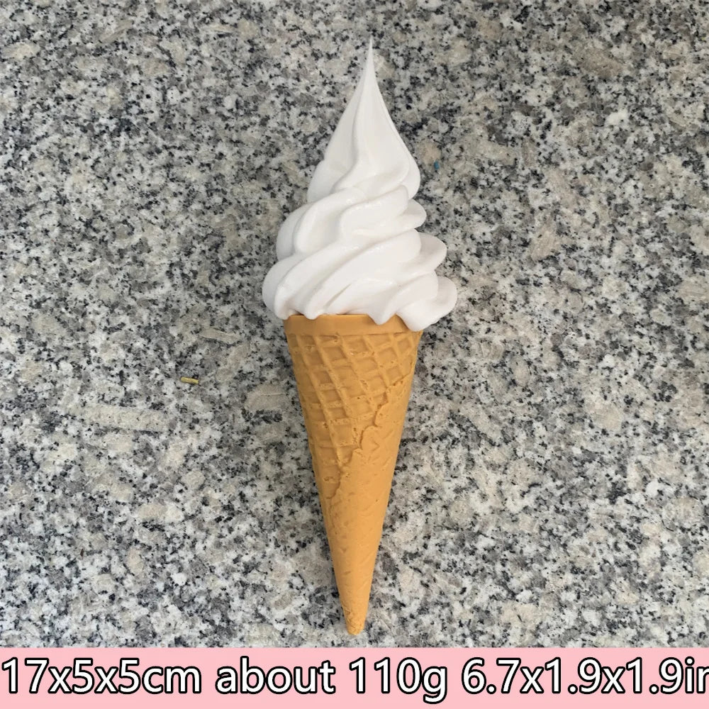 Realistic Faux Ice Cream Cone – Simulation Waffle Cone Prop for Display, Decor & Content Creation