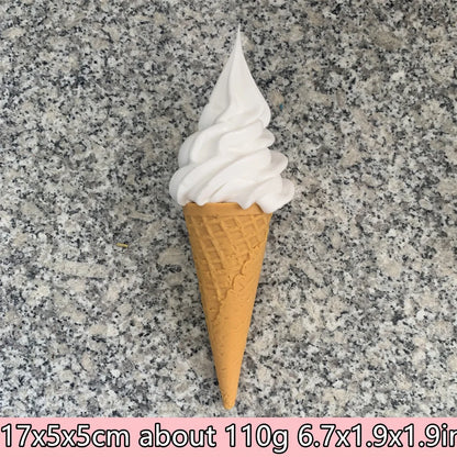 Realistic Faux Ice Cream Cone – Simulation Waffle Cone Prop for Display, Decor & Content Creation