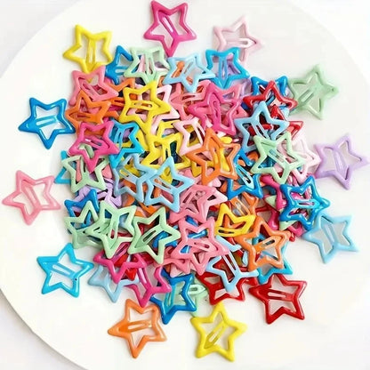 20-Pack Colorful Star BB Hair Clips – Cute Barrettes for Girls & Kids