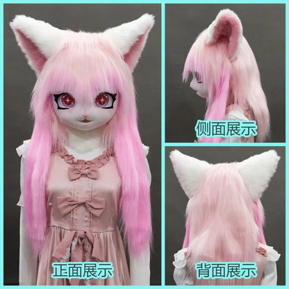 Fursuit Kigurumi Cosplay Costume Head Paws and Tail for Furries and Conventions