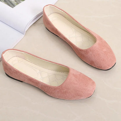 Women's Suede Slip On Flat Loafers