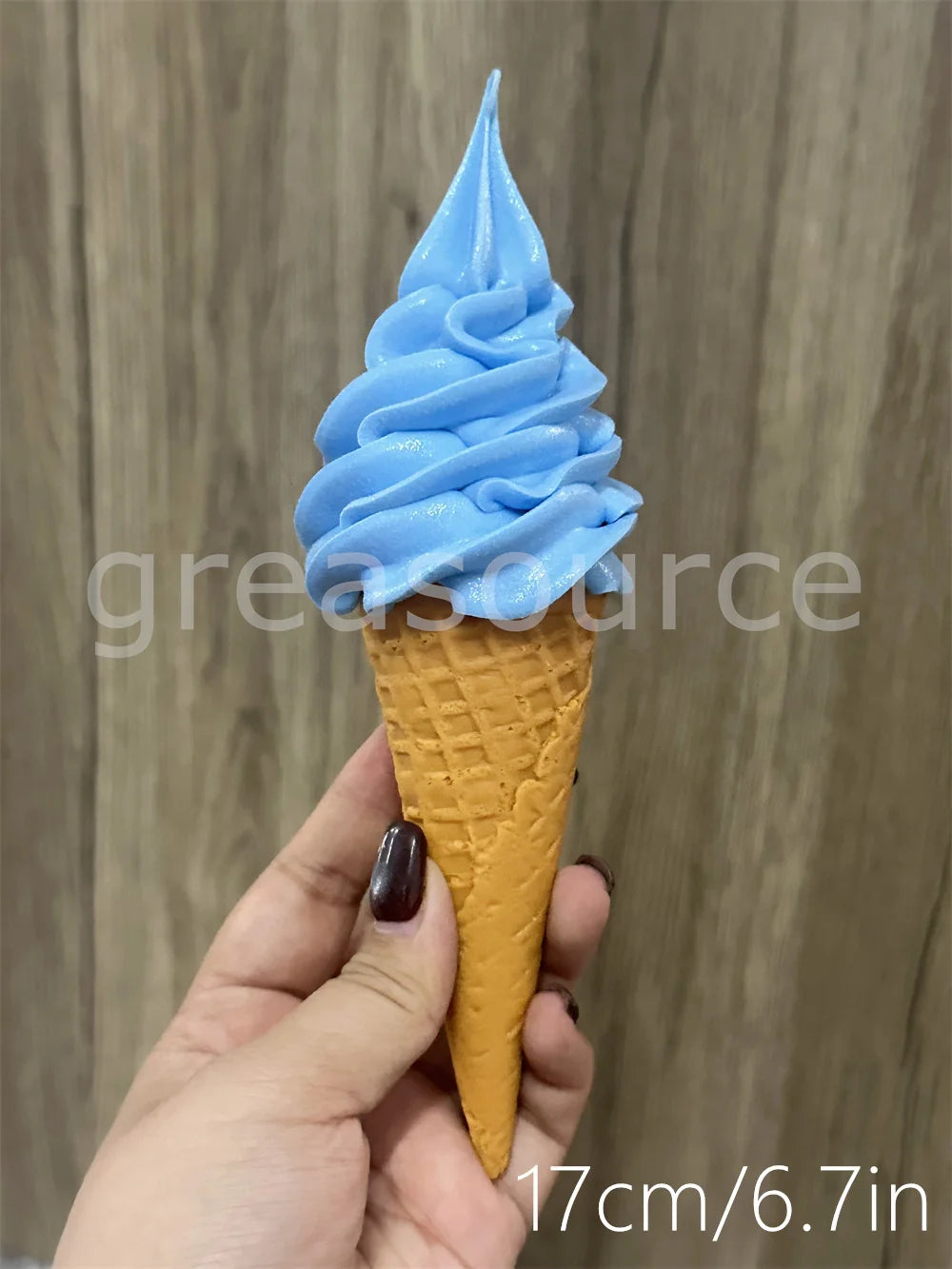 Realistic Faux Ice Cream Cone – Simulation Waffle Cone Prop for Display, Decor & Content Creation