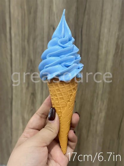 Realistic Faux Ice Cream Cone – Simulation Waffle Cone Prop for Display, Decor & Content Creation