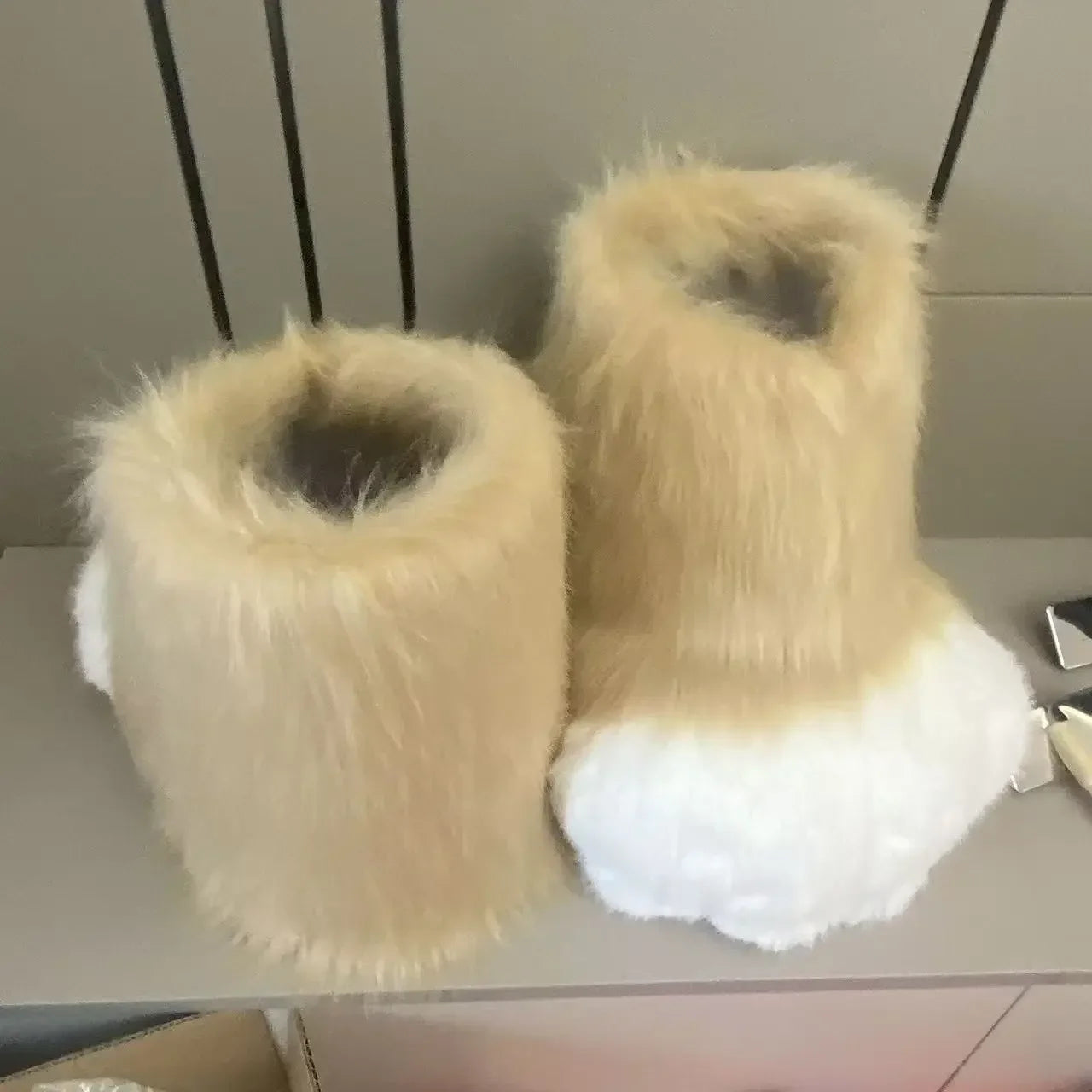 Fluffy Fursuit Paw Shoes Cosplay Animal Boots for Halloween and Conventions