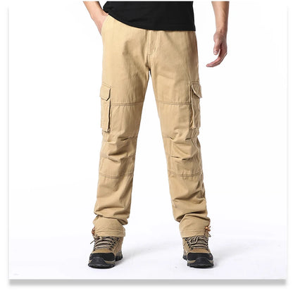 Men's Large Pocket Loose Overalls | Outdoor Sports Jogging Tactical Pants with Elastic Waist