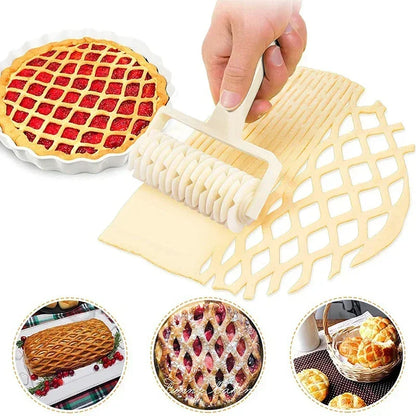 Pizza & Pastry Lattice Roller Cutter | Creative Wheel Cutter for Wellington Steak & Baking