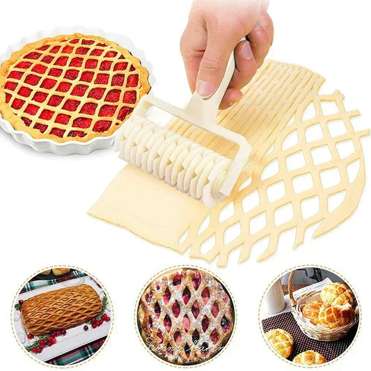 Pizza & Pastry Lattice Roller Cutter | Creative Wheel Cutter for Wellington Steak & Baking