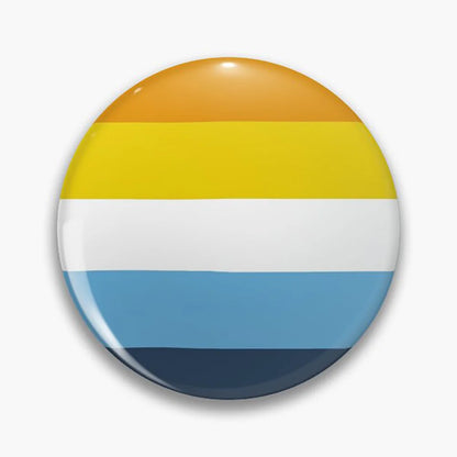 Pride Button Pin – Rainbow & LGBTQ+ Flag Lapel Badge (44mm)