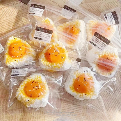 Egg Yolk Squishy Stress Ball – Kawaii Silicone Fidget Sensory Toy