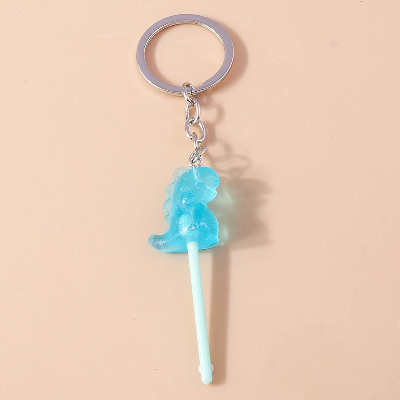 3D Simulation Food Keychain – Cute Resin Lollipop, Donut & Snack Key Ring Charms