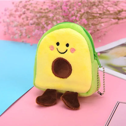 Plush Cartoon Animal Coin Purse with Zipper