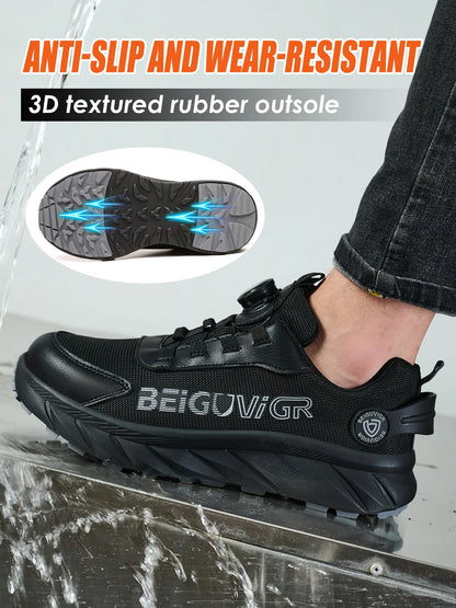 Steel Toe Cap Safety Shoes for Men Anti Slip and Puncture Resistant