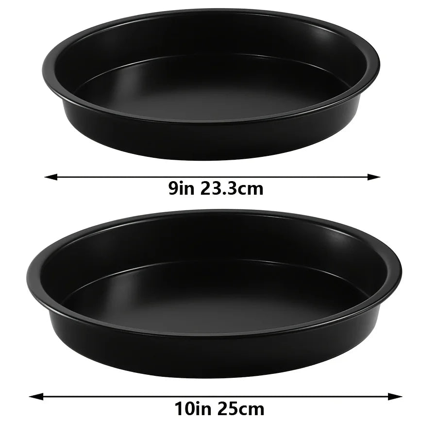 Non-Stick Round Pizza Tray | 6–10 inch Carbon Steel Baking Tray for Home & Restaurant