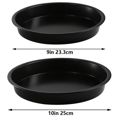 Non-Stick Round Pizza Tray | 6–10 inch Carbon Steel Baking Tray for Home & Restaurant