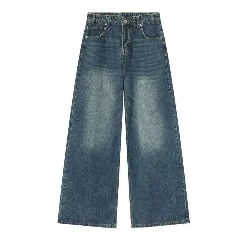 Vintage Wide-Leg Jeans – Men's Camo & Washed Denim
