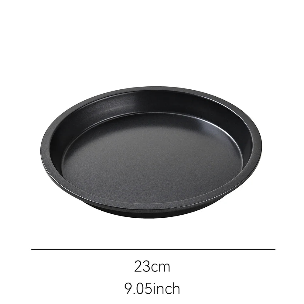 Non-Stick Carbon Steel Pizza Pan | 6–10 inch Black Baking Pan for Oven, Microwave & Chip Tray