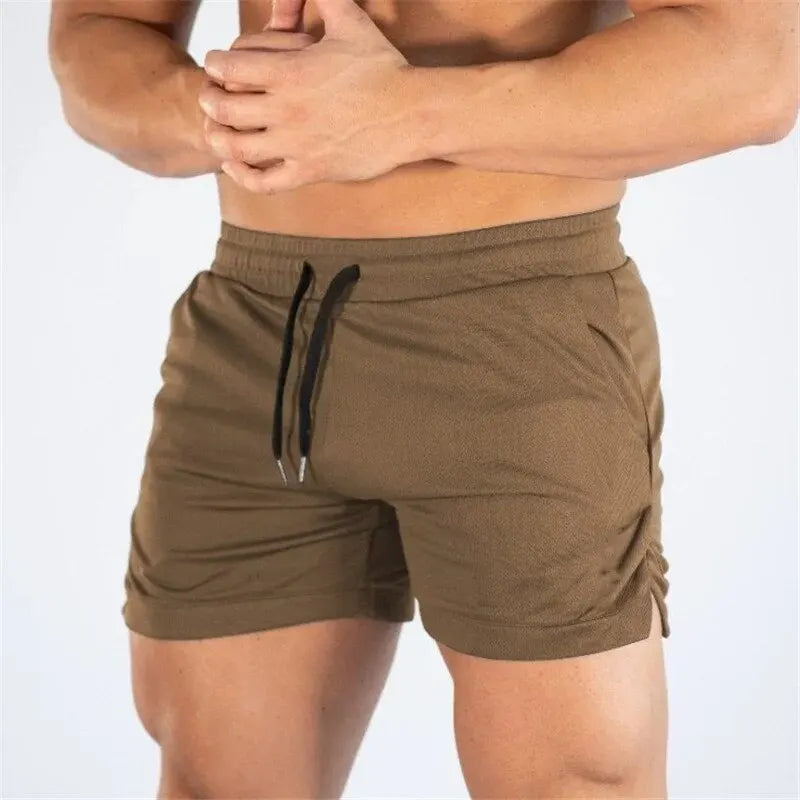Men's Athletic Gym & Running Shorts – Elastic Waist, Pockets, Solid Color | M–XXXL