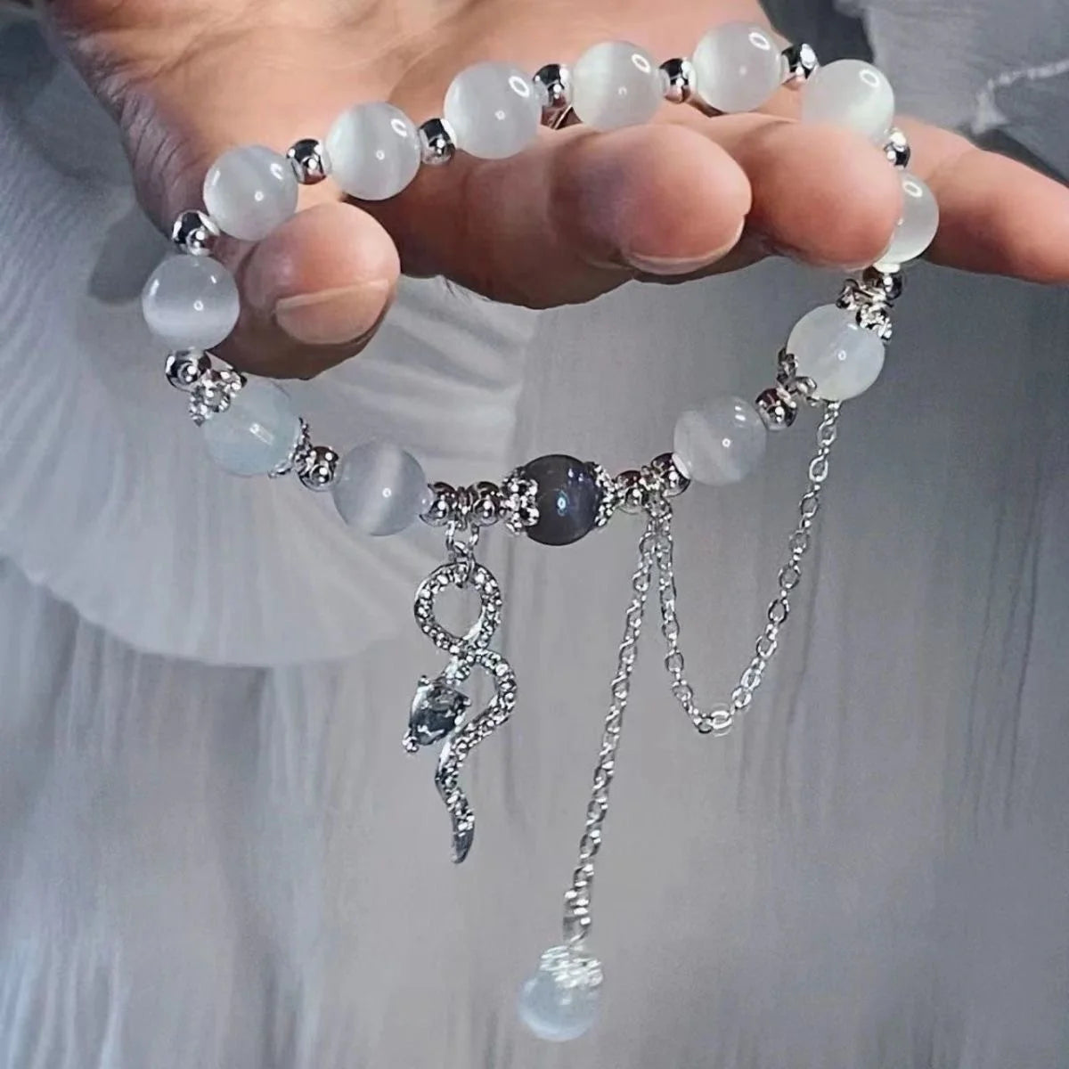Women's Crystal Beads Bracelet | Korean Flower, Fox & Feather Tassel Friendship Jewelry Gift