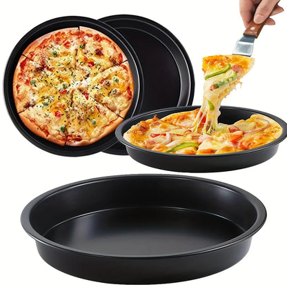 Non-Stick Round Pizza Tray | 6–10 inch Carbon Steel Baking Tray for Home & Restaurant