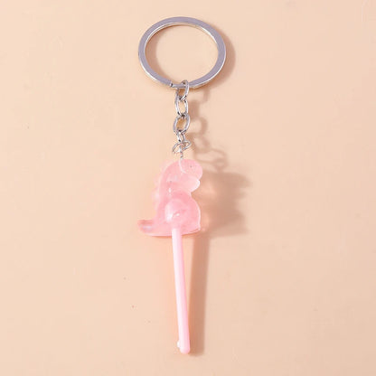 3D Simulation Food Keychain – Cute Resin Lollipop, Donut & Snack Key Ring Charms
