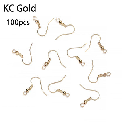 Hypoallergenic Earring Hook Kit | 100/300pcs Fish Hooks, Jump Rings & Ear Wires for DIY Jewelry Making