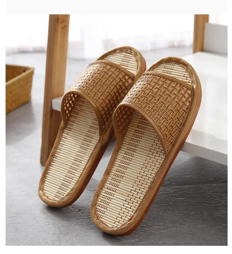 Woven Rattan Slide Sandals for Women and Men
