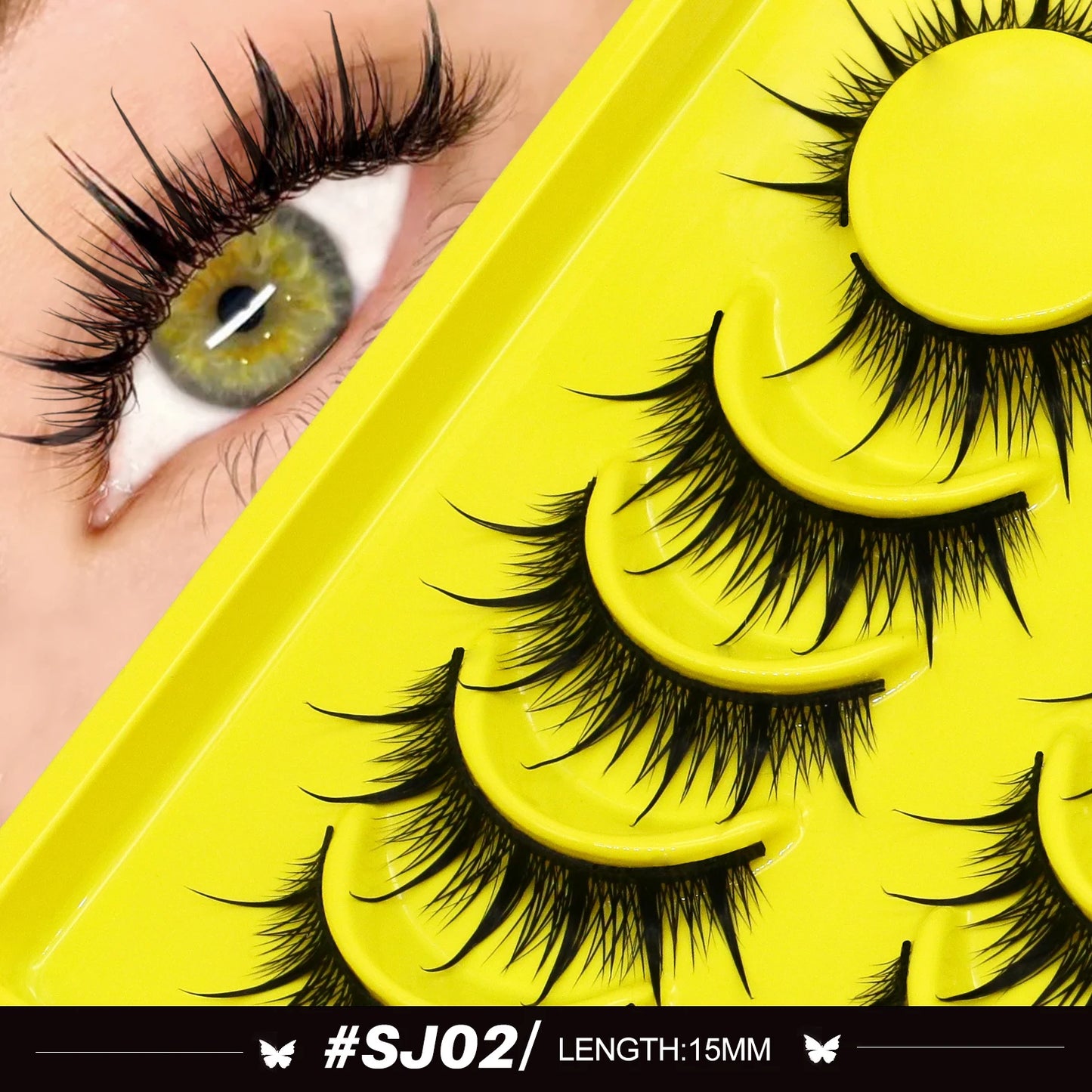 Cat Eye Manga Lashes | 3D Faux Mink Wispy Natural Winged Elongated False Eyelashes