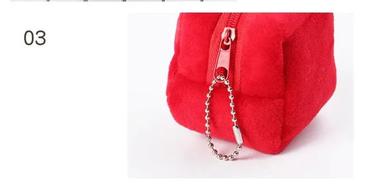 Plush Cartoon Animal Coin Purse with Zipper