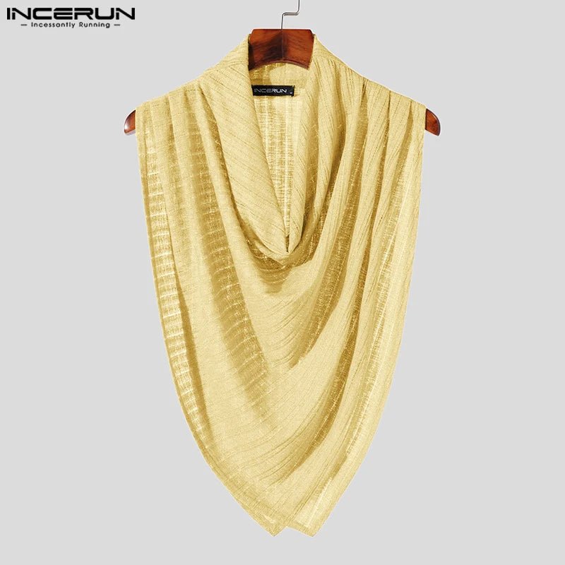 INCERUN Men's Irregular Turtleneck Tank Top – Sleeveless Streetwear Vest | S–5XL - G - Catoure INCERUN Men's Irregular Turtleneck Tank Top – Sleeveless Streetwear Vest | S–5XL Men's Tops