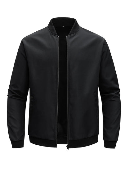 Men's Baseball Collar Zip - Up Jacket – Lightweight Casual Coat, Loose Fit | S–XL - G - Catoure Men's Baseball Collar Zip - Up Jacket – Lightweight Casual Coat, Loose Fit | S–XL Men's Outerwear