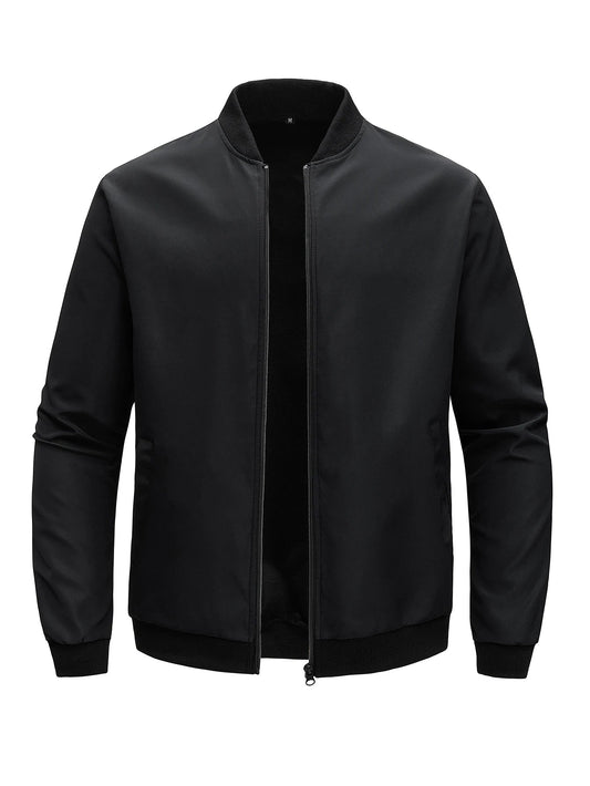 Men's Baseball Collar Zip - Up Jacket – Lightweight Casual Coat, Loose Fit | S–XL - G - Catoure Men's Baseball Collar Zip - Up Jacket – Lightweight Casual Coat, Loose Fit | S–XL Men's Outerwear