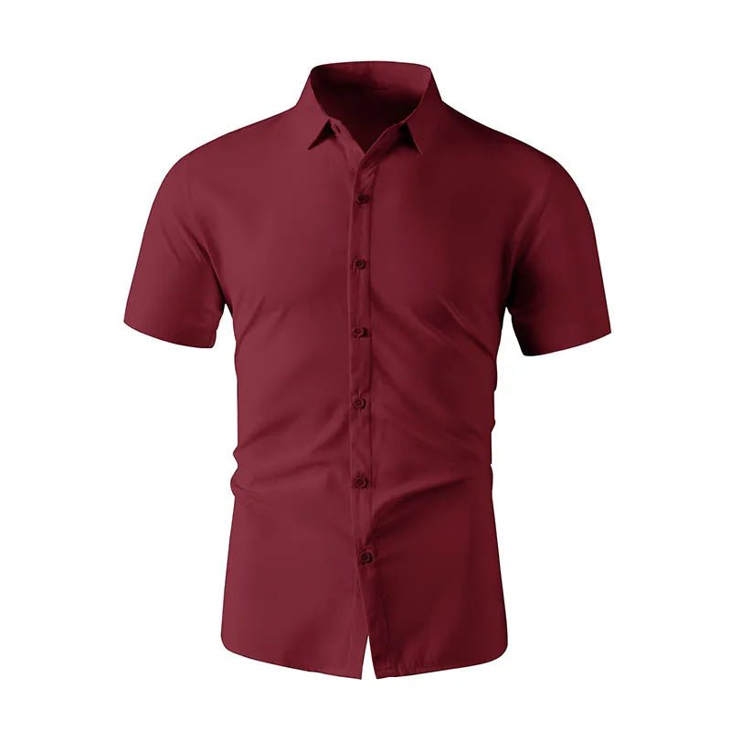 Men's Business Casual Short Sleeve Shirt | Wrinkle - Free Summer Top - G - Catoure Men's Business Casual Short Sleeve Shirt | Wrinkle - Free Summer Top