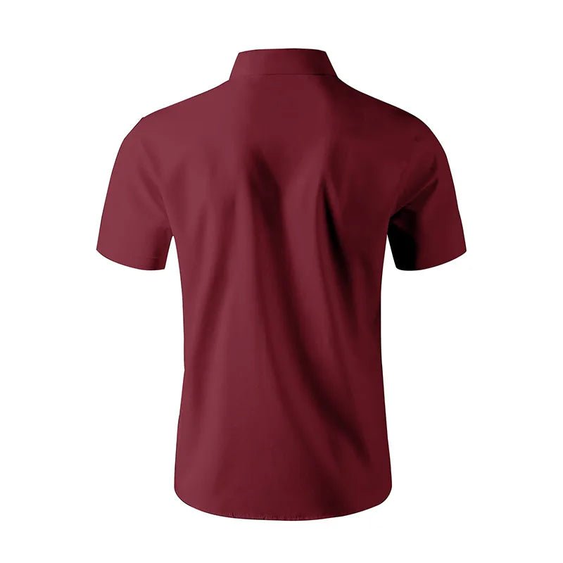 Men's Business Casual Short Sleeve Shirt | Wrinkle - Free Summer Top - G - Catoure Men's Business Casual Short Sleeve Shirt | Wrinkle - Free Summer Top