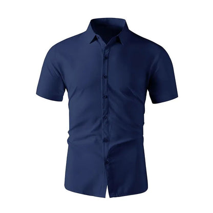 Men's Business Casual Short Sleeve Shirt | Wrinkle - Free Summer Top - G - Catoure Men's Business Casual Short Sleeve Shirt | Wrinkle - Free Summer Top