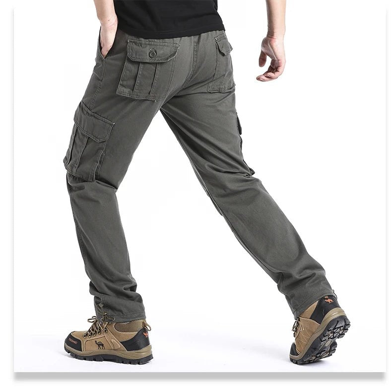 Men's Large Pocket Loose Overalls | Outdoor Sports Jogging Tactical Pants with Elastic Waist - G - Catoure Men's Large Pocket Loose Overalls | Outdoor Sports Jogging Tactical Pants with Elastic Waist