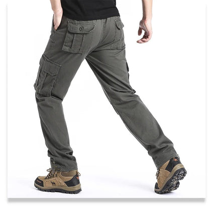 Men's Large Pocket Loose Overalls | Outdoor Sports Jogging Tactical Pants with Elastic Waist - G - Catoure Men's Large Pocket Loose Overalls | Outdoor Sports Jogging Tactical Pants with Elastic Waist