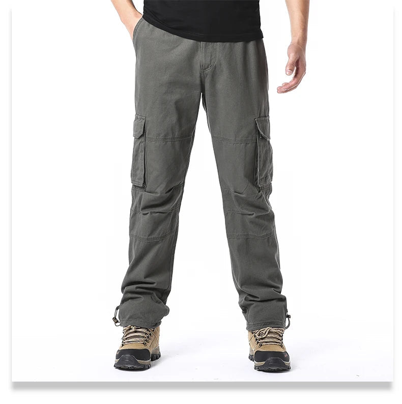 Men's Large Pocket Loose Overalls | Outdoor Sports Jogging Tactical Pants with Elastic Waist - G - Catoure Men's Large Pocket Loose Overalls | Outdoor Sports Jogging Tactical Pants with Elastic Waist