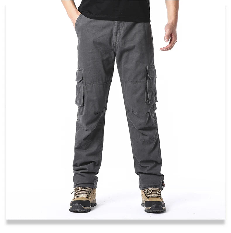 Men's Large Pocket Loose Overalls | Outdoor Sports Jogging Tactical Pants with Elastic Waist - G - Catoure Men's Large Pocket Loose Overalls | Outdoor Sports Jogging Tactical Pants with Elastic Waist