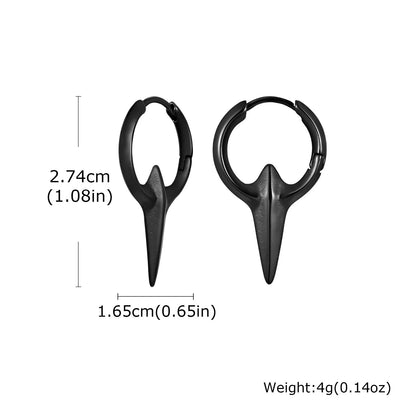 Men's Punk HipHop Hoop Earrings | Silver Color Metal Hoops Piercing Ear Jewelry - G - Catoure Men's Punk HipHop Hoop Earrings | Silver Color Metal Hoops Piercing Ear Jewelry