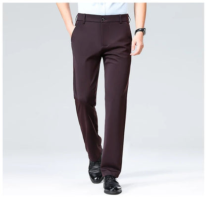 Men's Smart Casual Dress Pants – Elastic Waist Suit Trousers, Straight Fit | Sizes 29–42 - G - Catoure Men's Smart Casual Dress Pants – Elastic Waist Suit Trousers, Straight Fit | Sizes 29–42 Men's Bottoms