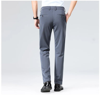 Men's Smart Casual Dress Pants – Elastic Waist Suit Trousers, Straight Fit | Sizes 29–42 - G - Catoure Men's Smart Casual Dress Pants – Elastic Waist Suit Trousers, Straight Fit | Sizes 29–42 Men's Bottoms